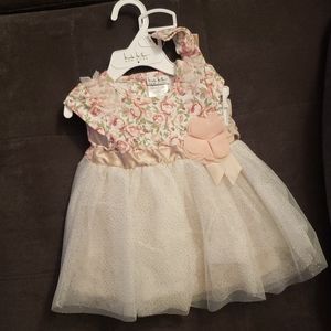 3/6 M Baby girl 3 piece dress set